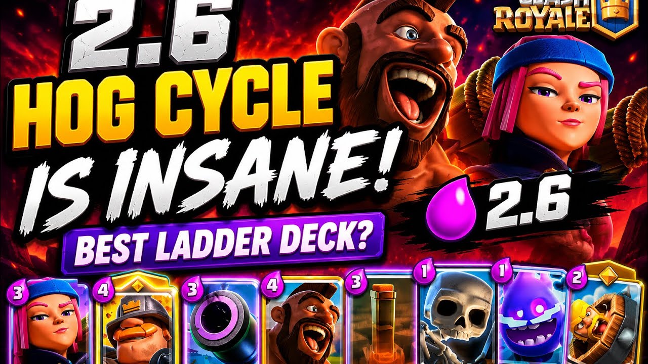 This 2.6 Hog Cycle Deck is INSANE! 🐷🔥 Best Ladder Deck? | Clash Royale