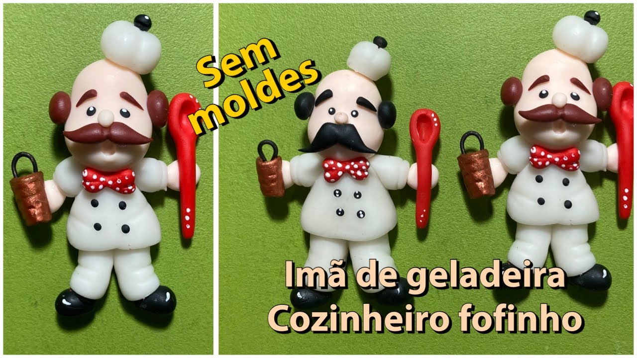Imã de geladeira cozinheiro fofinho
