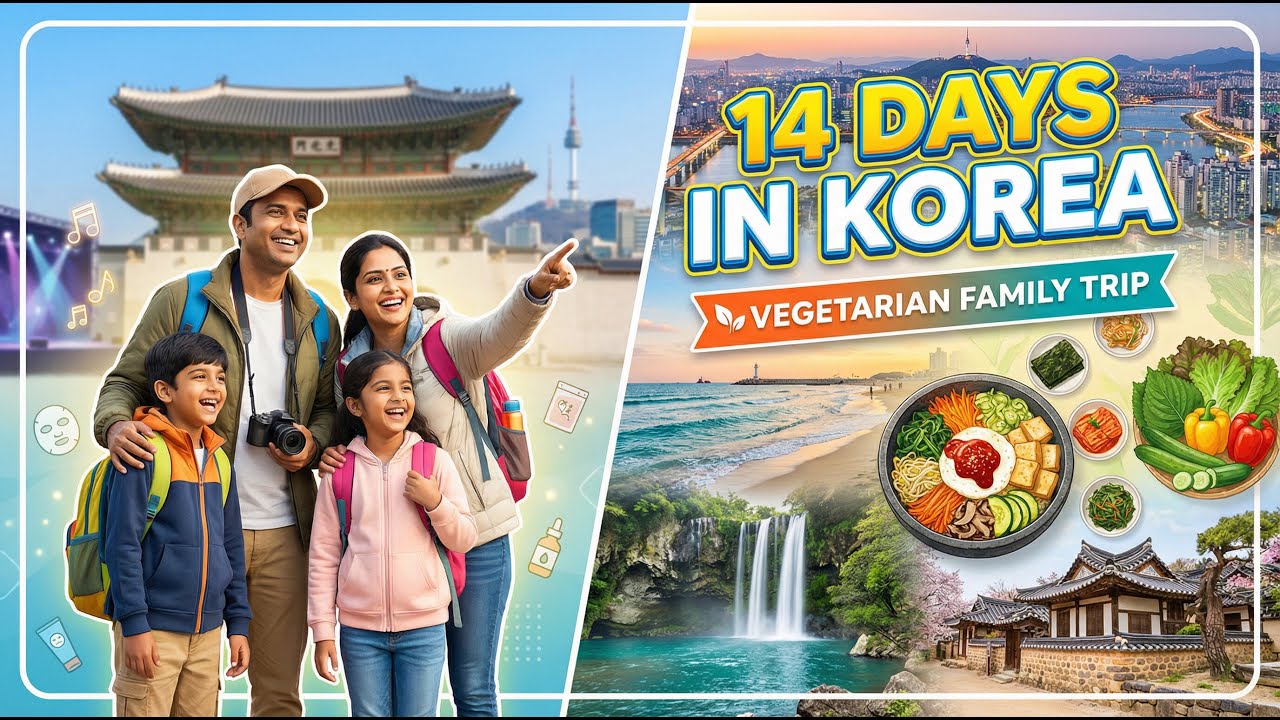 South Korea in 14 Days | 100% Vegetarian & Family‑Friendly Travel Itinerary 🇰🇷🌱