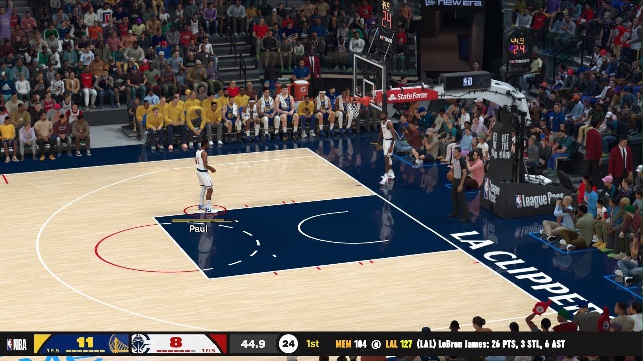 NBA 2K26 Regular season, Clippers vs. Warriors, 25-10