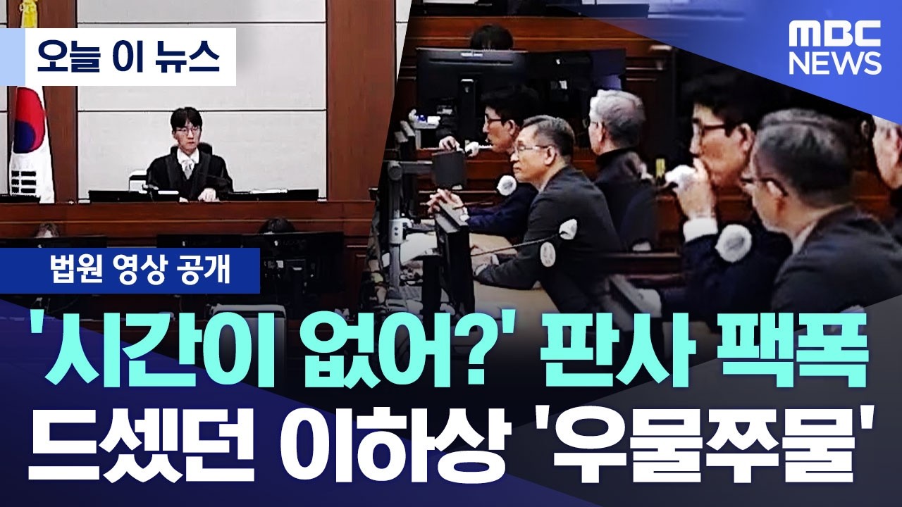 [오늘 이 뉴스] '시간이 없어?' 판사 팩폭.. 드셌던 이하상 '우물쭈물' (2026.03.11/MBC뉴스)
