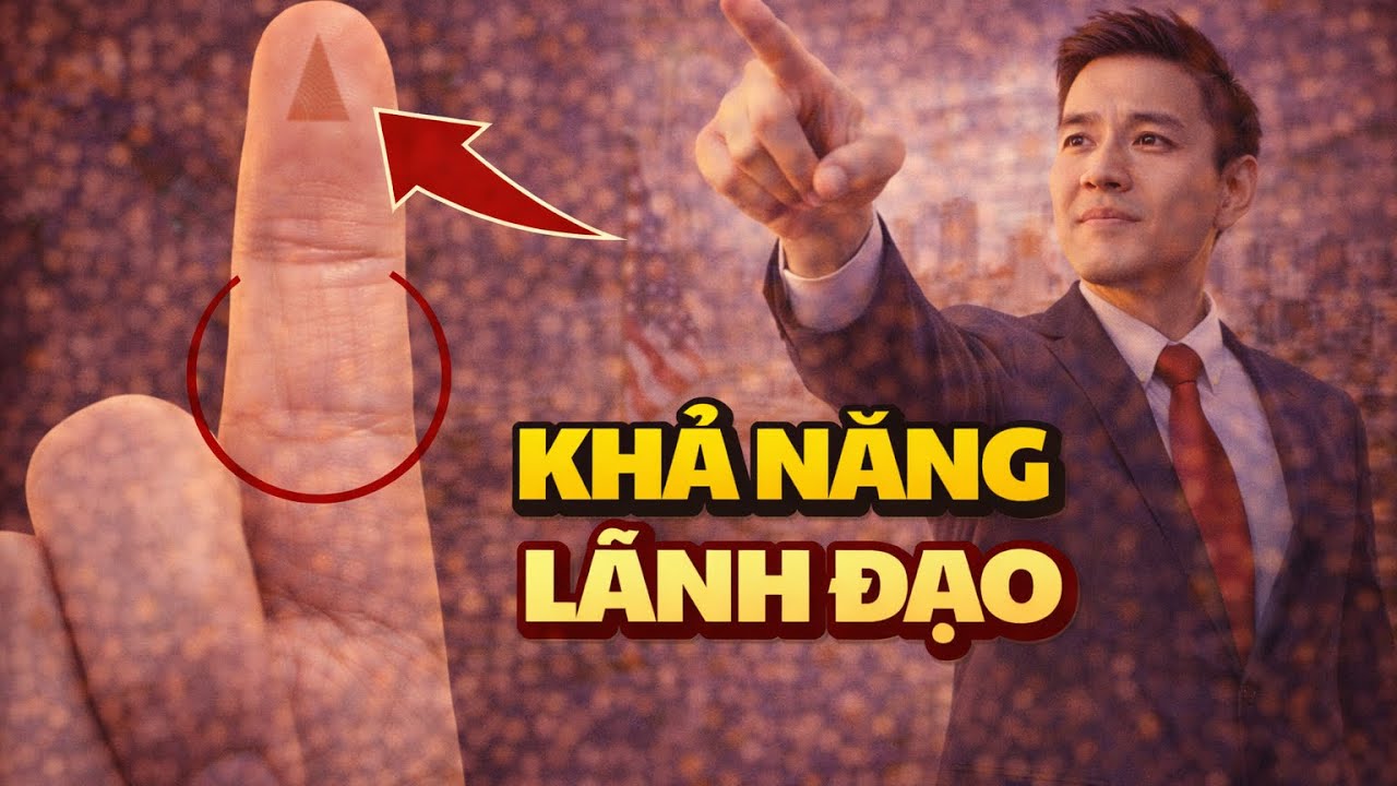 Vân trên ngón tay giữa hình chóp – Người có khả năng lãnh đạo, chỉ huy