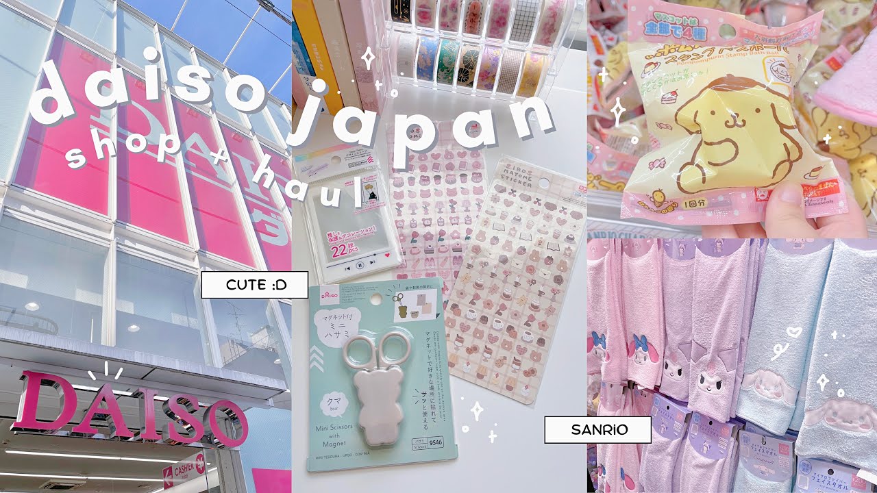 🛒 daiso shopping in japan + haul! // cute + functional items, stationery, sanrio