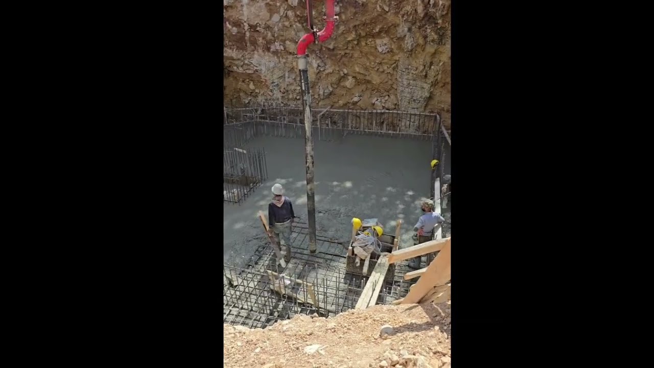 Pouring a Raft Foundation (10x Speed) | Full Construction Process Timelapse 🏗️⏱️