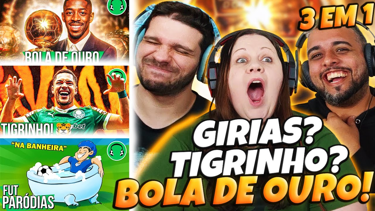 3 EM 1 FutParódias | Bola De Ouro + Tigrinho + Girias Do Futebol | Family Reacts