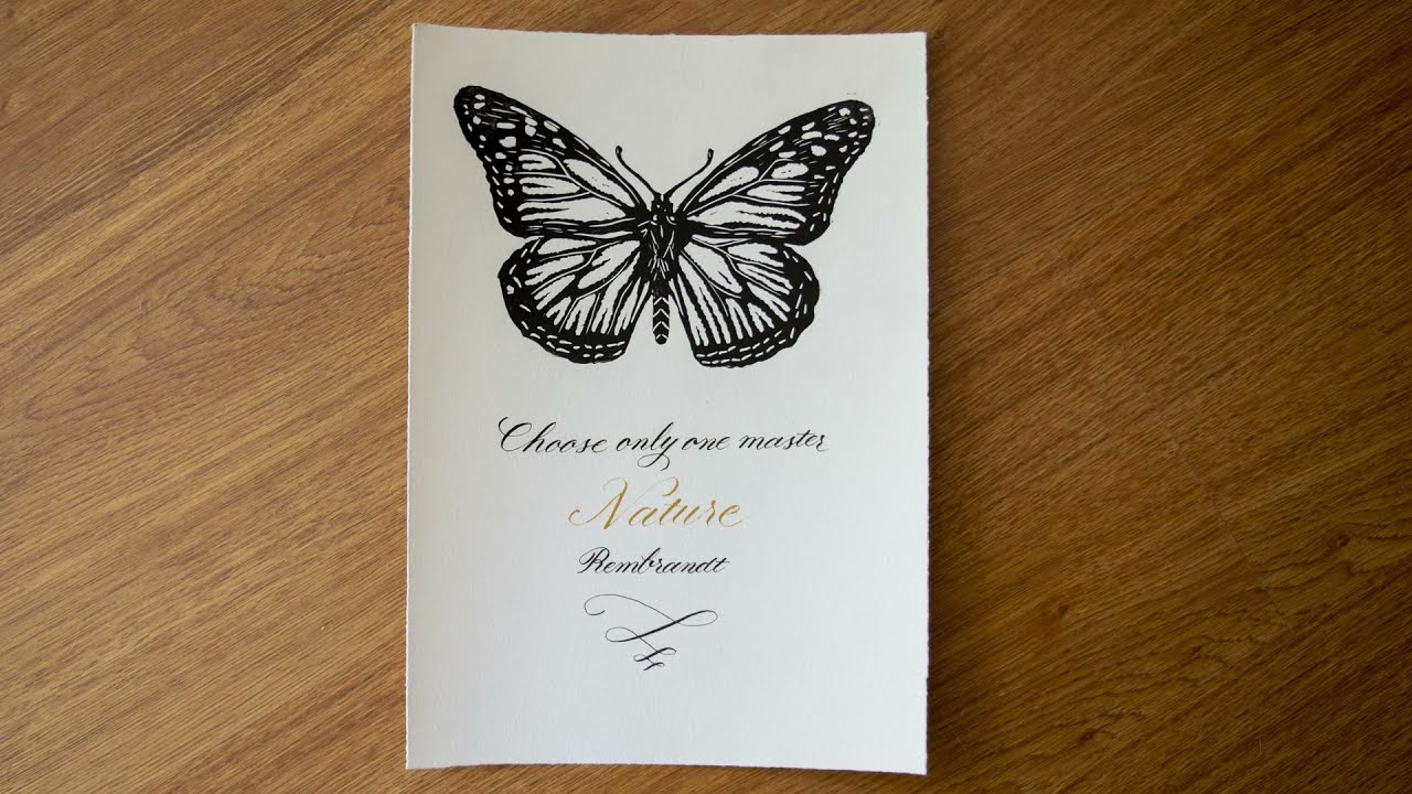 ✨✨✨ Monarch butterfly linocut - Printmaking process ✨✨✨