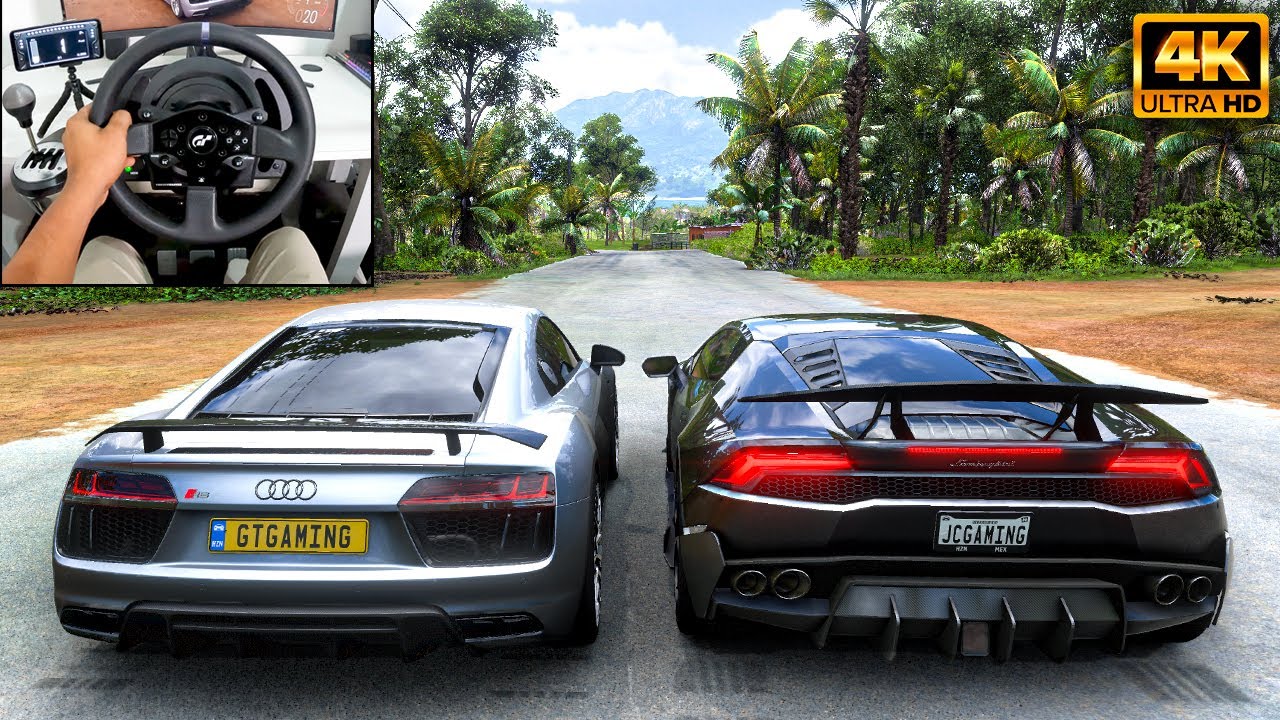 Audi R8 V10 Plus & Lamborghini Huracan | Forza Horizon 5 | Thrustmaster T300RS gameplay