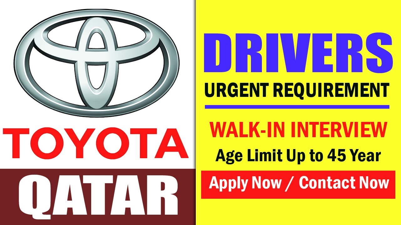 Toyota Qatar Urgent Requirement 