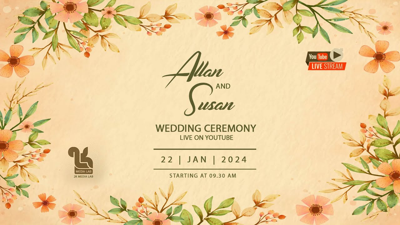 ALLAN - SUSAN   WEDDING LIVE