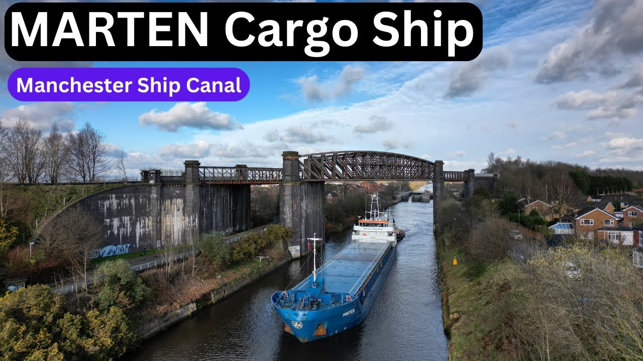 MARTEN Cargo Ship down the Manchester Ship Canal