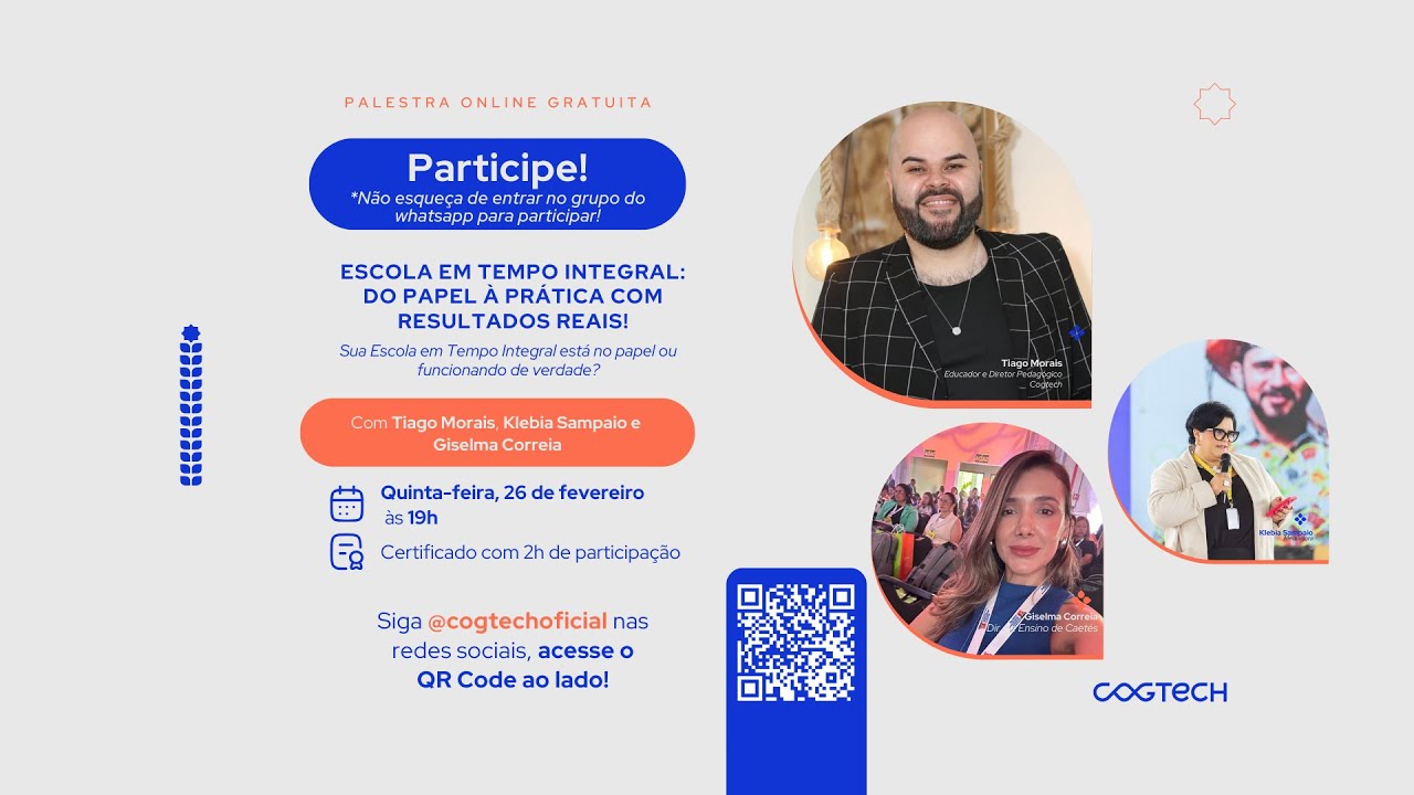 Live- Escola em Tempo Integral: do papel à prática com resultados reais!