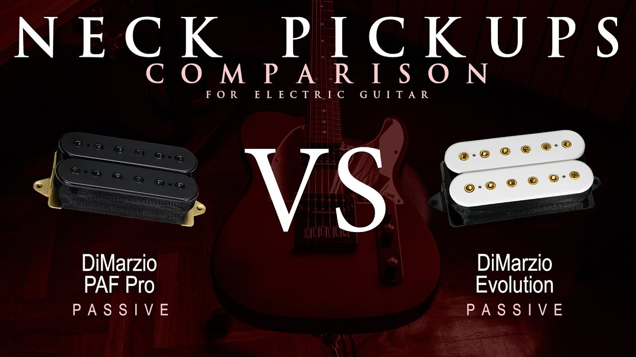 DiMarzio PAF PRO vs EVOLUTION - Passive Neck Guitar Pickup Comparison Tone Demo