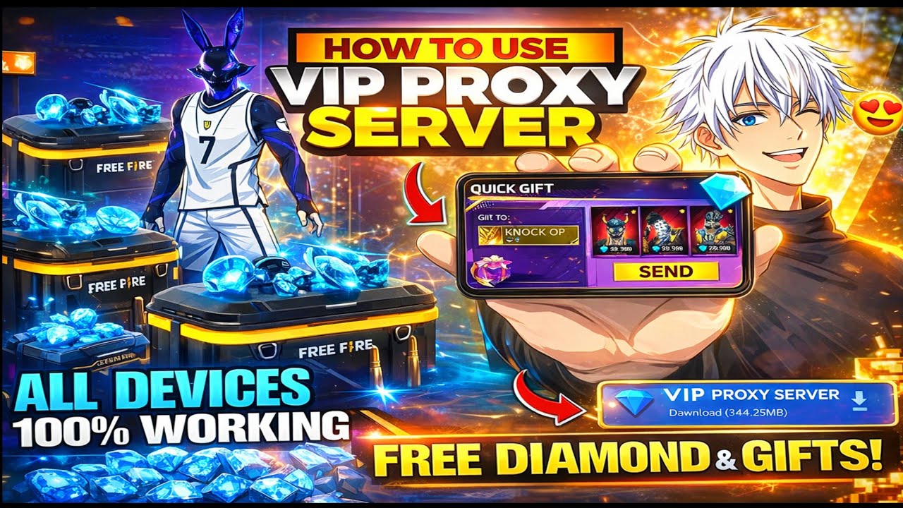 New V-ViP Proxy🤯How To Download‼️Proxy Server Free Fire#trending 