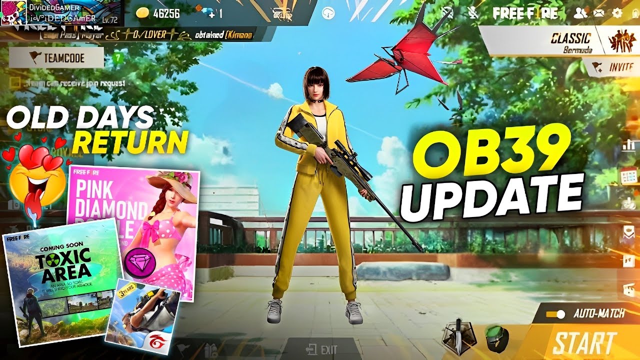 FREE FIRE OB39 UPDATE ll OB39 UPDATE FREE FIRE ll FREE FIRE NEW EVENT ll OB39 UPDATE
