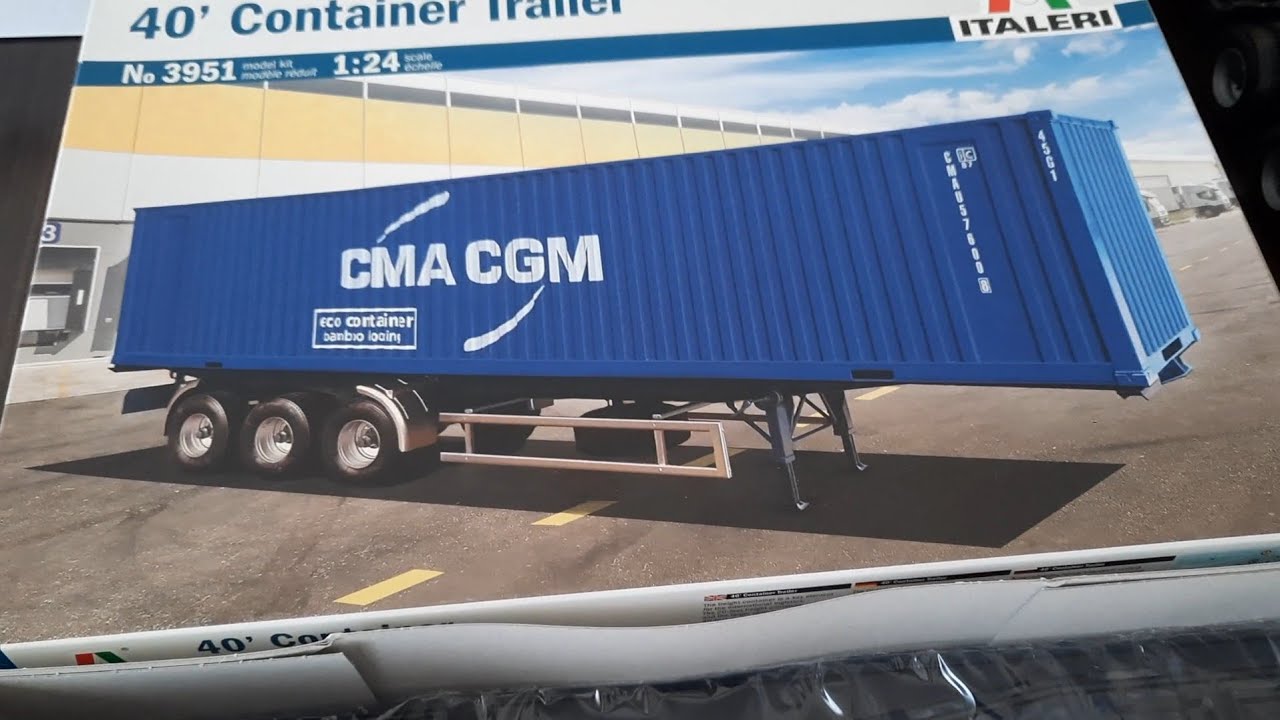 italeri 3951 40' container trailer 1/24 #italeri