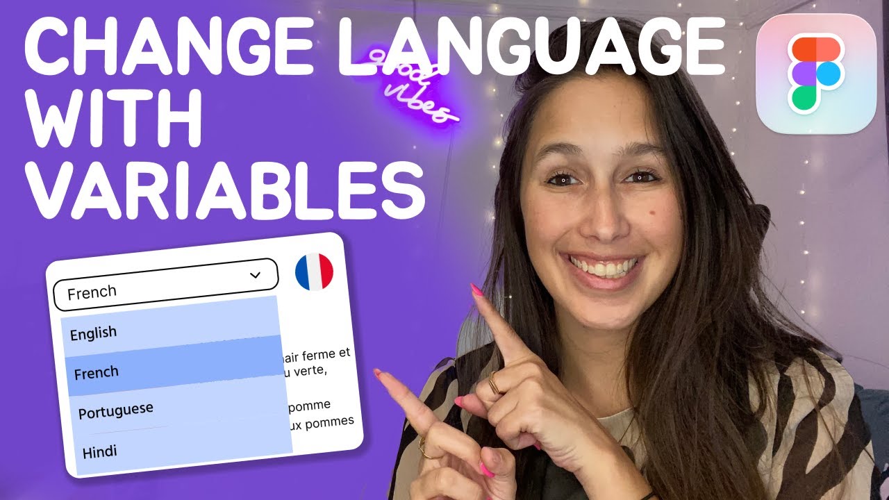 Figma variables to change the language using a dropdown |  How to use Figma variables | Step-by-step