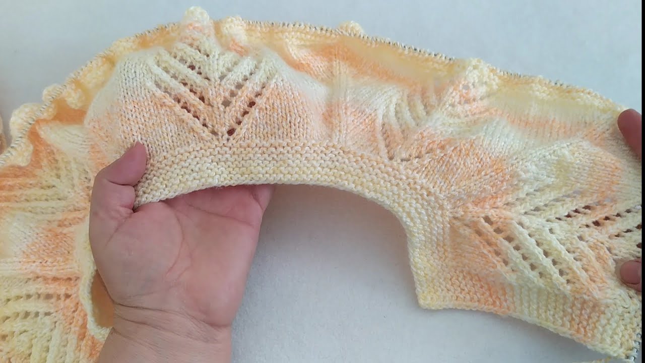 Çok Kolay Dikişsiz Ajurlu Yelek Yapılışı✅#knittingdesignforbaby #crochet #bebekyeleği #bebekörgüsü