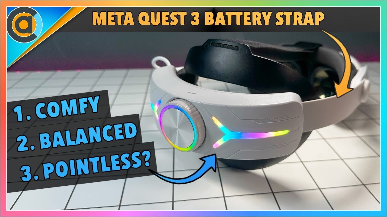 COMFY Meta Quest 3 RGB Battery Strap. 8000mah and much more! Eyglo