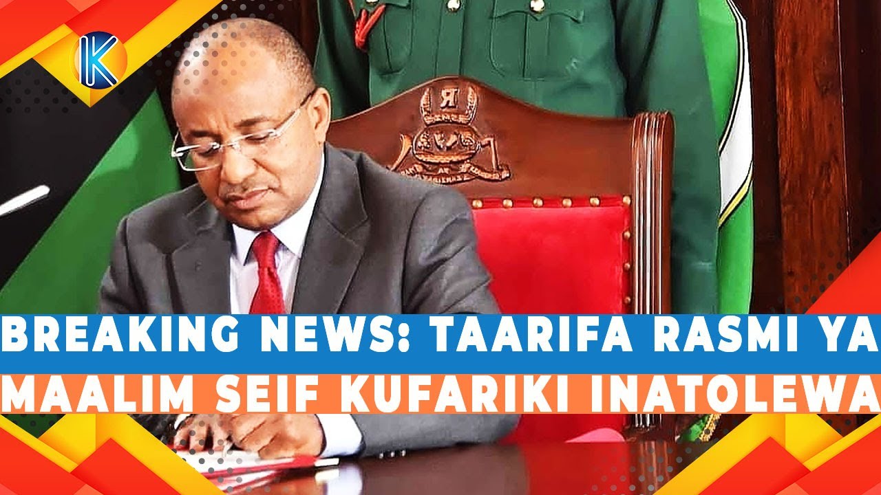 BREAKING NEWS: TAARIFA RASMI YA MAALIM SEIF KUFARIKI LEO
