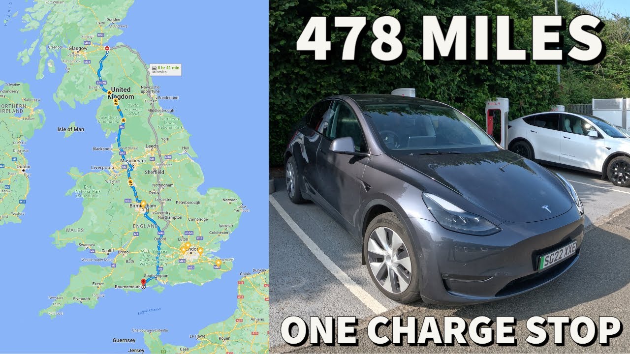 Tesla Model Y Edinburgh to South Coast with ONE charge stop. Another easy Long Journey in an EV🤷‍♂️