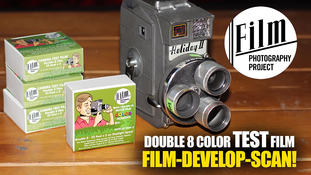 FPP Cine8 (Double 8) Camera TEST Film (Film- Develop - Scan Bundle)