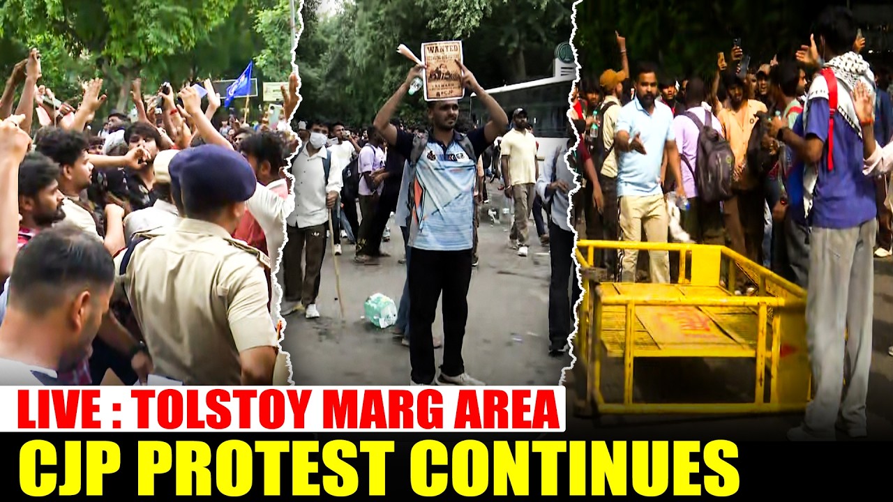 LIVE : CJP Protest Continues,Visuals Emerge from Tolstoy Marg Area I Abhijeet  I Dharmendra Pradhan