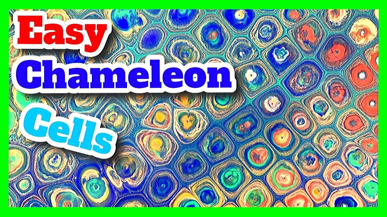 How to Chameleon Cells Acrylic Pour Fluid Art with JMoPainting