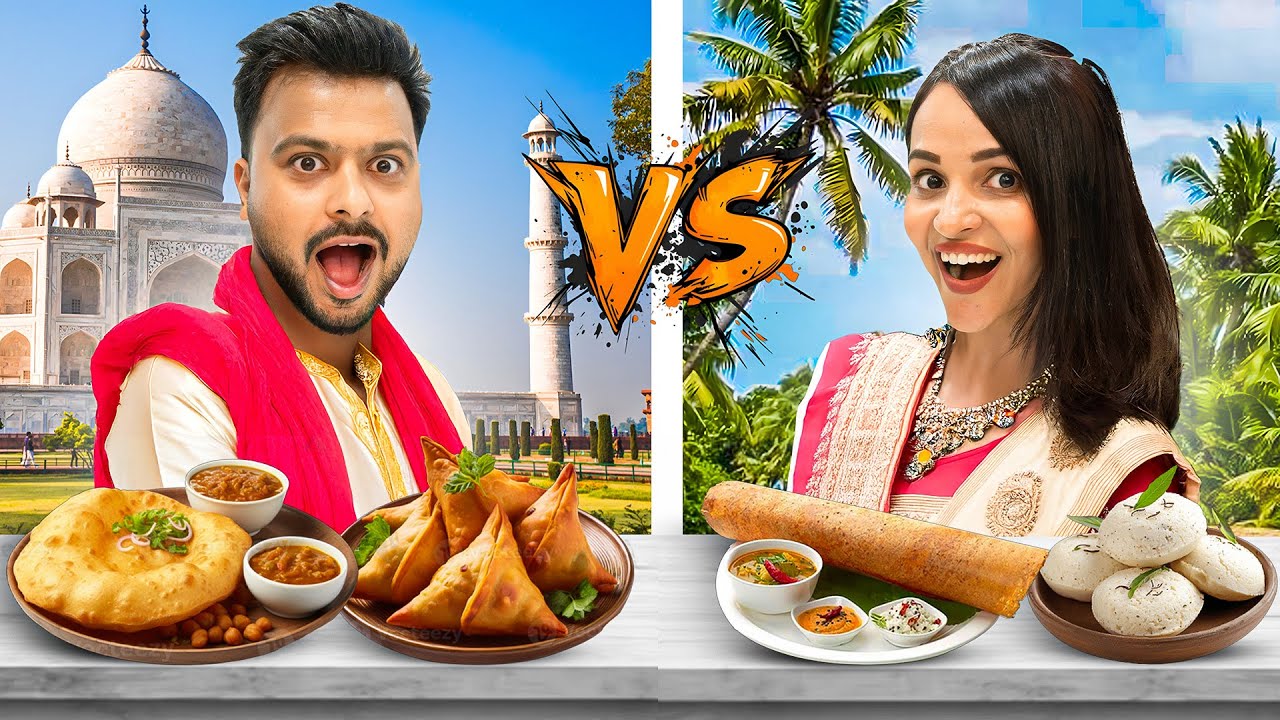 North Food vs South Food Challenge 😍