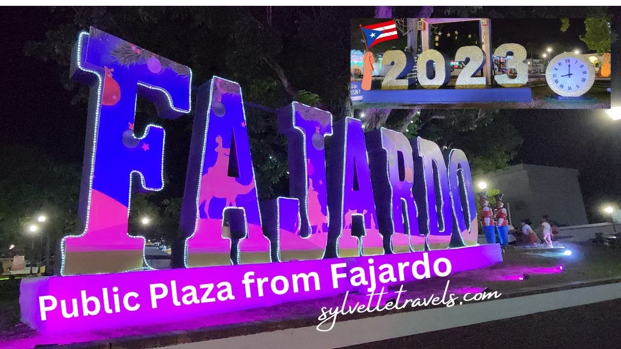 Fajardo Puerto Rico Christmas Light at the Public Plaza by Sylvette Travels