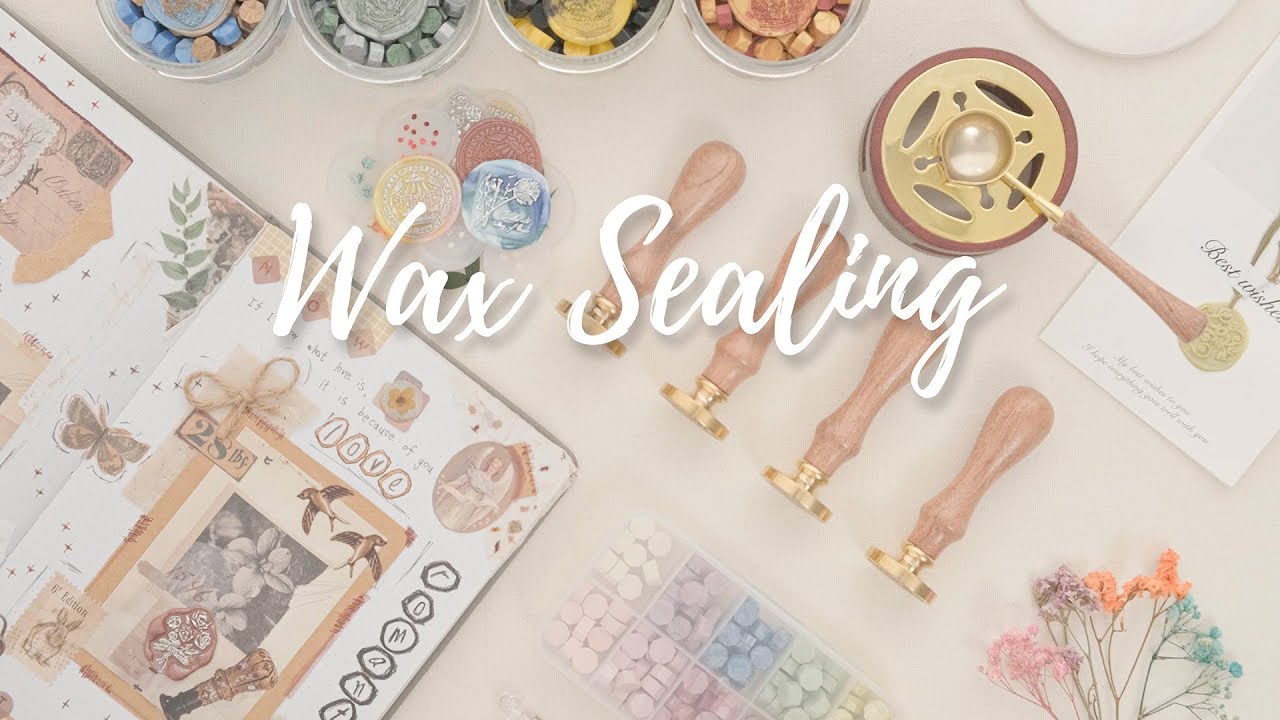 wax seal stamps | satisfying wax sealing tutorial | ASMR relaxing | DIY