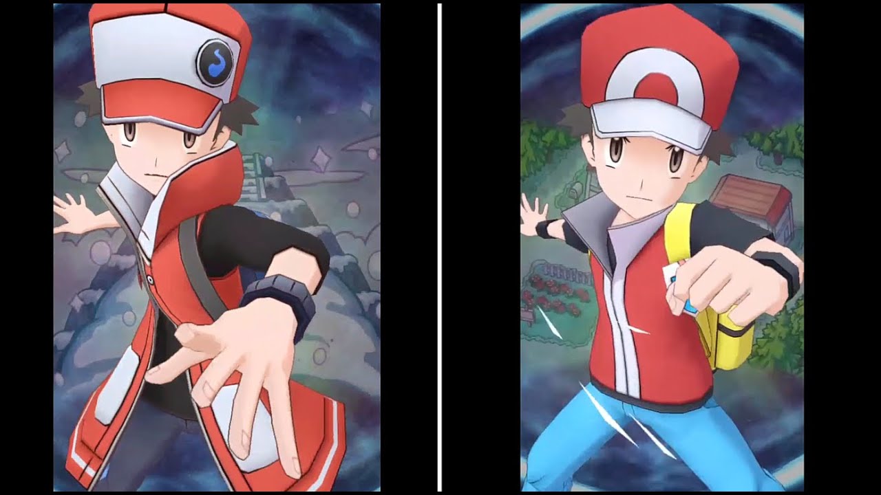 SS Red VS Classic Red | Sync Move Side-by-side Comparison #ポケマスEX​​​​