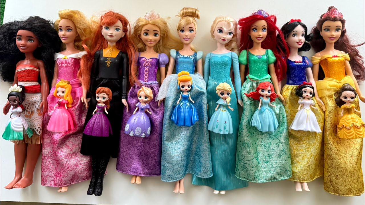 Mattel Disney Princesses Dress up Ariel, Rapunzel, Belle, Tiana, Sindirella, Mulan DIY