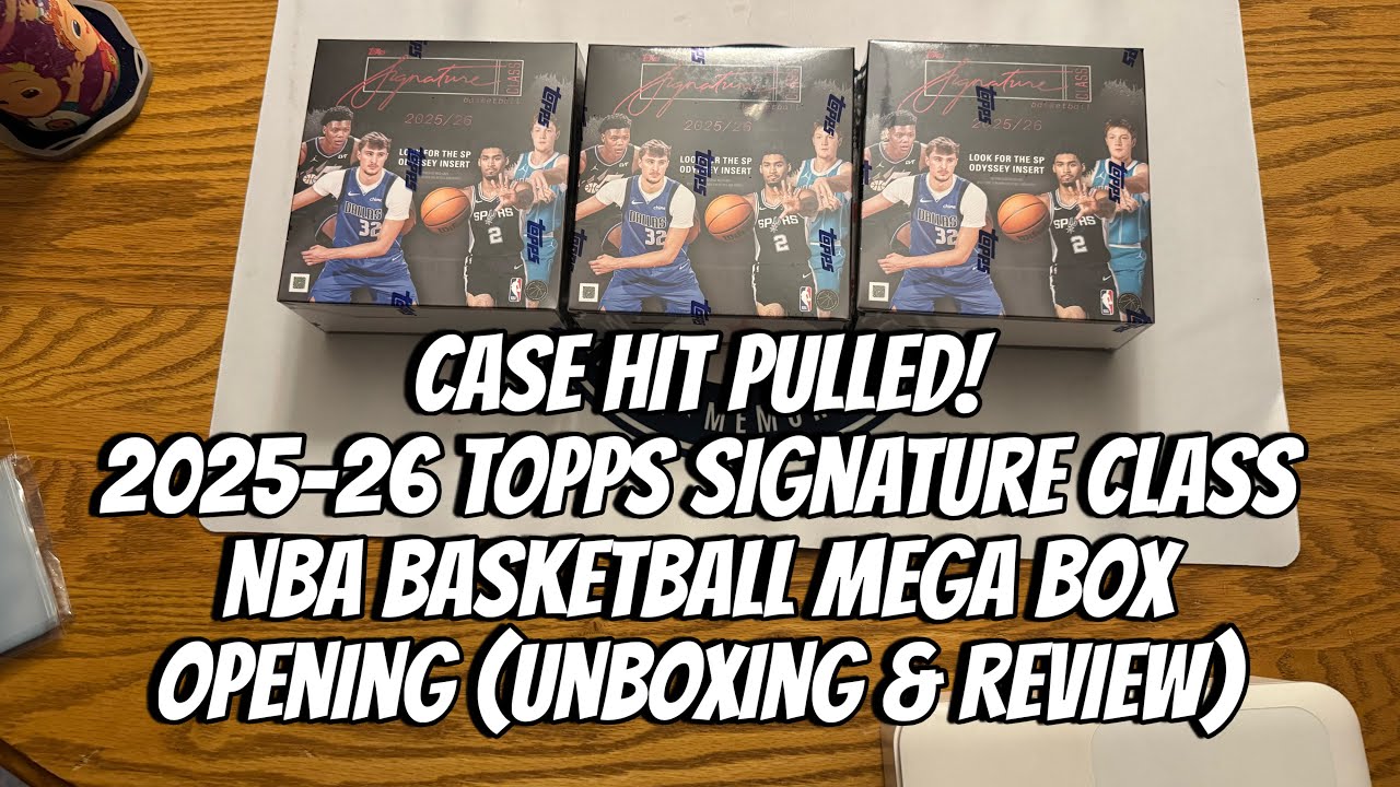 Вытянул редкую карту! Распаковка и обзор мега-бокса 2025-26 Topps Signature Class NBA Basketball