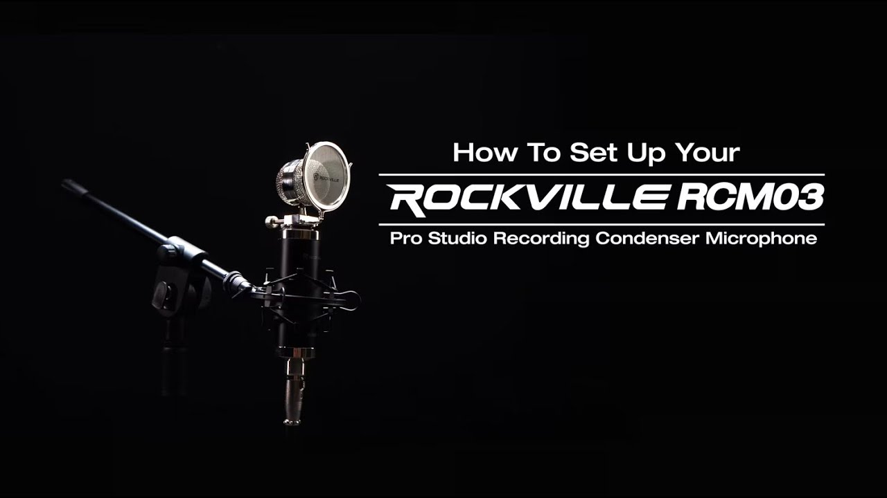 How To Set Up Your Rockville RCM02 Pro Studio Recording Condenser Microphone Mic+Metal Shock Mount