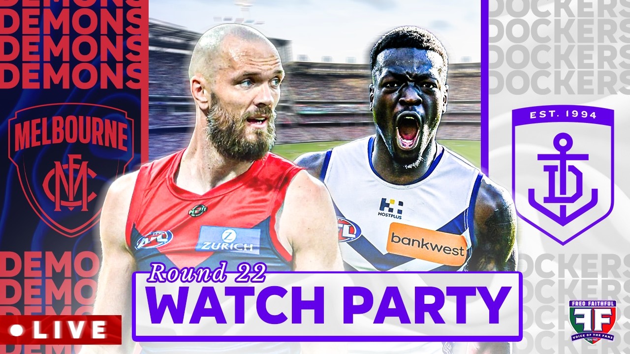 MELBOURNE vs FREMANTLE Watch Party LIVE! | AFL Round 22 2026