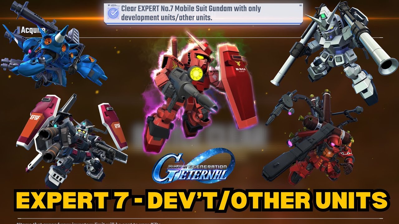 Eternal Road Expert 7 - Development and Other Units | SD GUNDAM G GENERATION ETERNAL