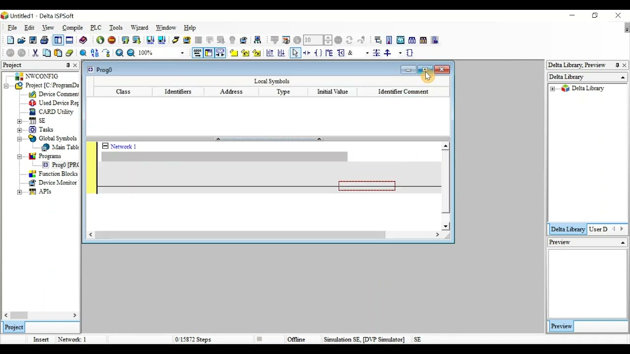 ISPSOFT Offline Simulation For PLC Delta DVP