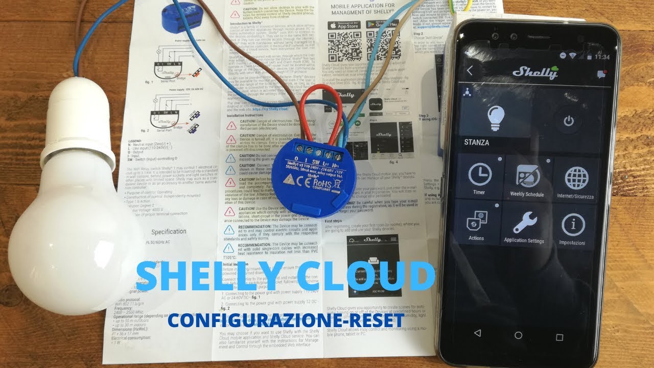 Shelly cloud - configurazione - reset