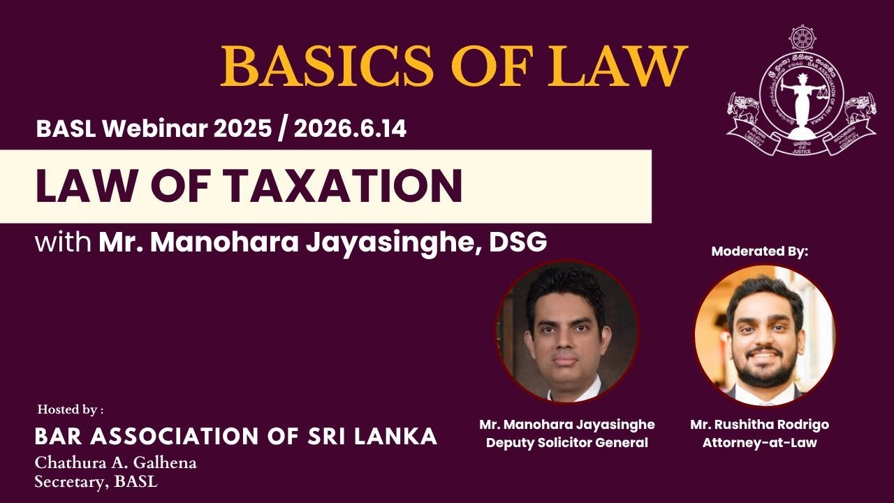 BASICS OF LAW: EPISODE 15: LAW OF TAXATION
