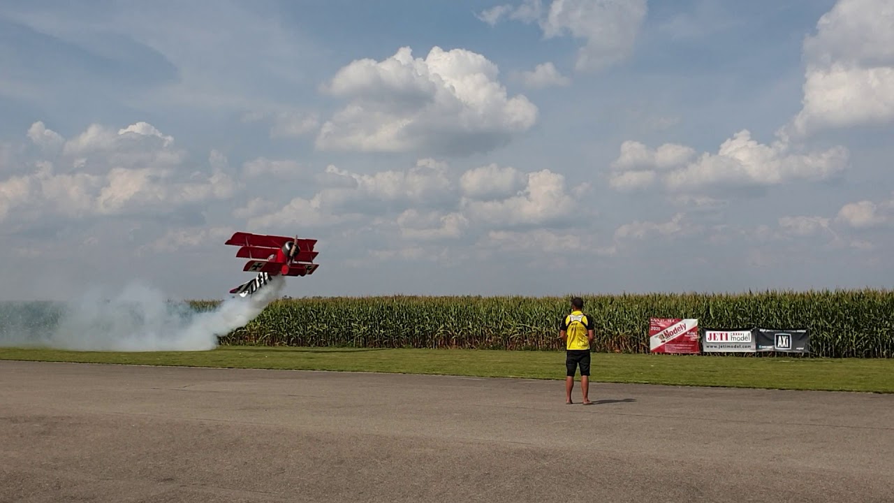 Gernot Bruckmann Fokker DR1 at Jeti Meeting 2019
