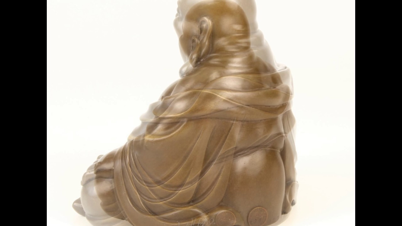 Bronzen Boeddha beeld De lachende boeddha
