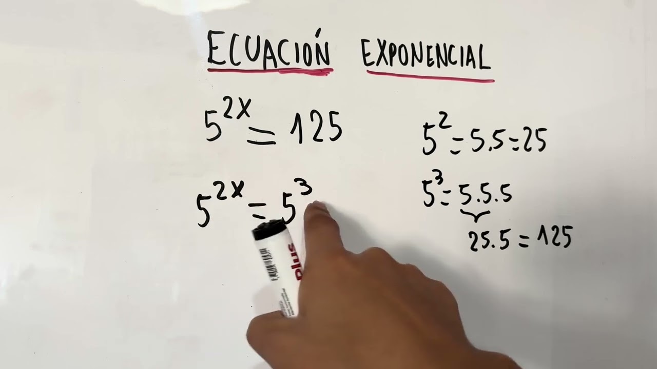 Ecuaciones exponenciales. Ejemplos de resoluci&oacute;n sencilla.