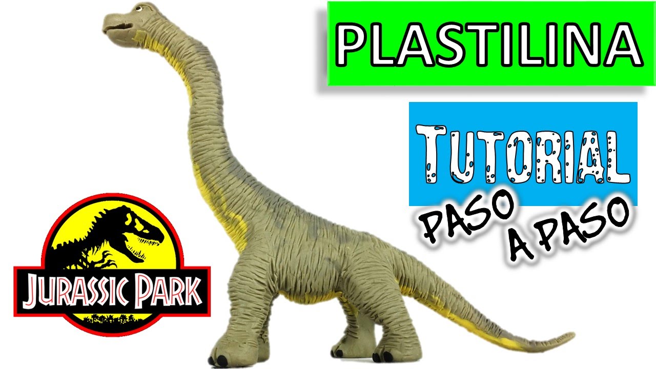 ✅COMO HACER UN DINOSAURIO BRAQUIOSAURIO DE PLASTILINA- JURASIC PARK ✅ MI MUNDO DE PLASTILINA