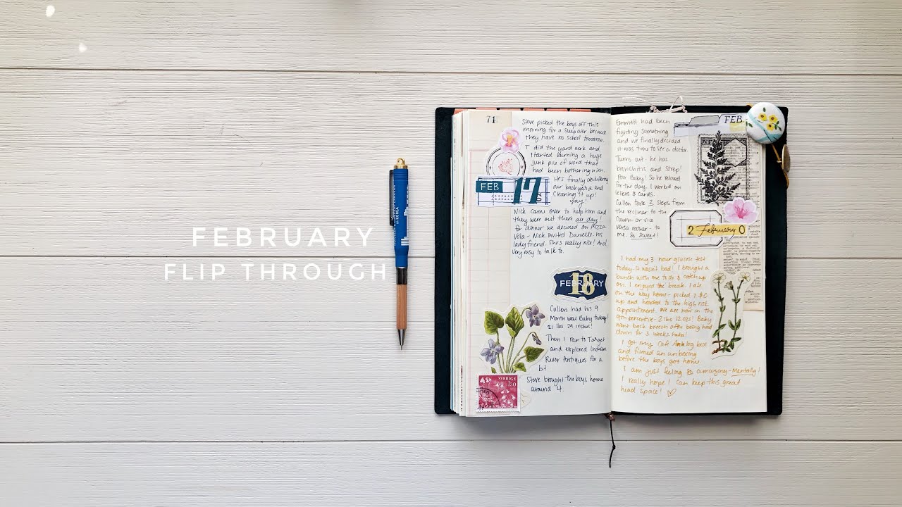 February Traveler's Notebook Flip Through