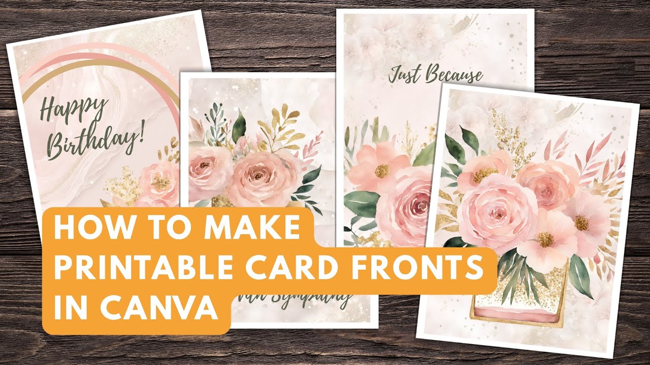How to Design Printable Greeting Card Fronts in Canva | DIY Cards for Handmade or Digital Crafting