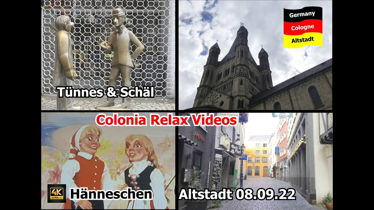 Köln / Cologne Altstadt - Walk - (Oldtown) ♦ Hänneschen ♦ Tünnes & Schäl ♦ Groß St. Martin ♦ 🇩🇪 ♦
