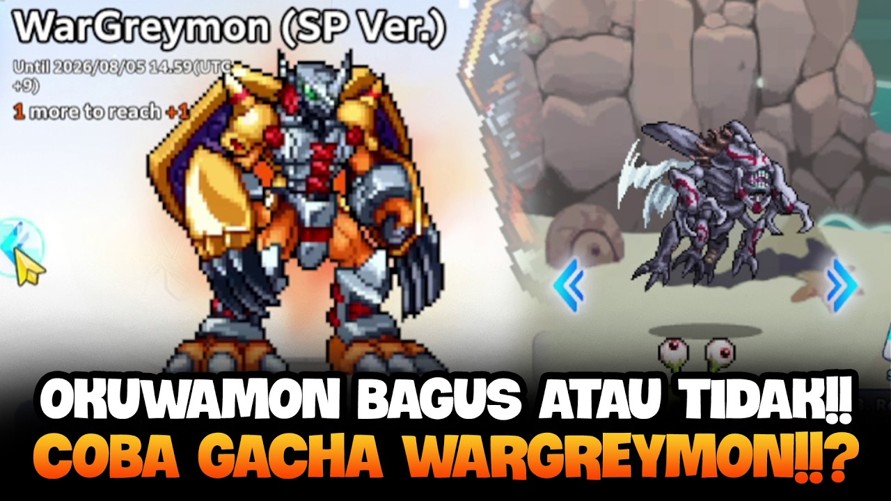 TOP UP & GACHA WarGreymon SP Ver!! DAPAT UR OKUWAMON JUGA!! - Digimon Up