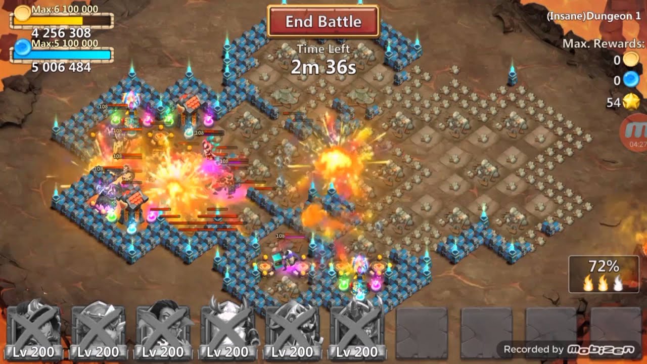 Castle clash insane dungeons 1 walk through