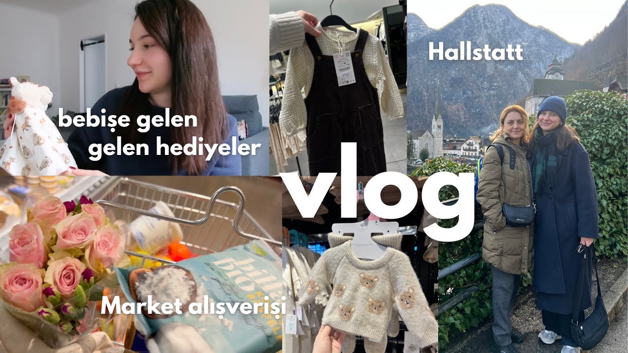 Vlog⎮Viyana market alışverişi, Primark, Hallstatt, Kargolar, Bebiş için aldıklarımız&gelen hediyeler