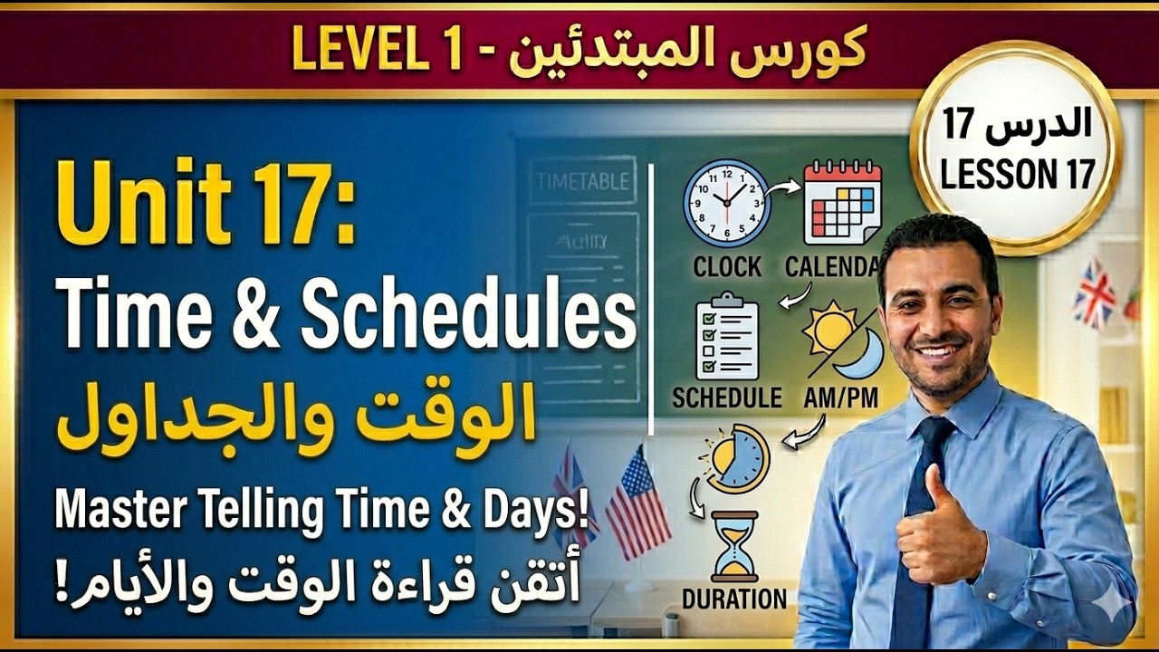 تعليم اللغة الانجليزية: الدرس 17 / المستوى A1.